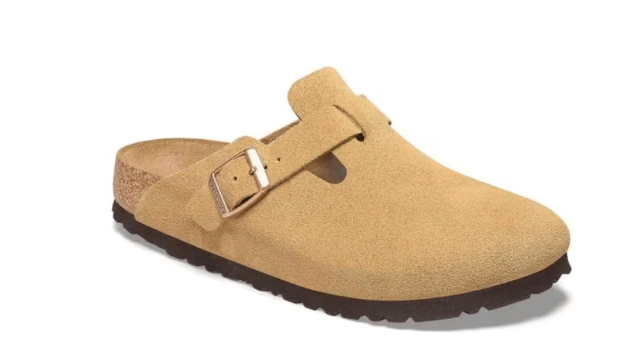 Birkenstock Boston BS Suede Unisex Sandals - Latte Cream