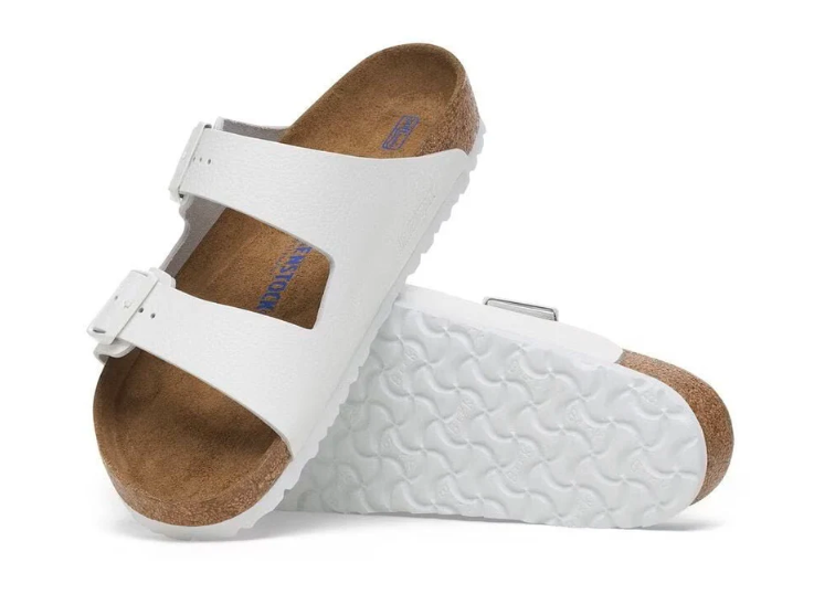 Birkenstock Arizona Soft Footbed White Leather Unisex Sandal