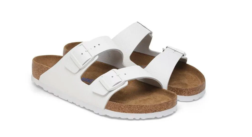 Birkenstock Arizona Soft Footbed White Leather Unisex Sandal