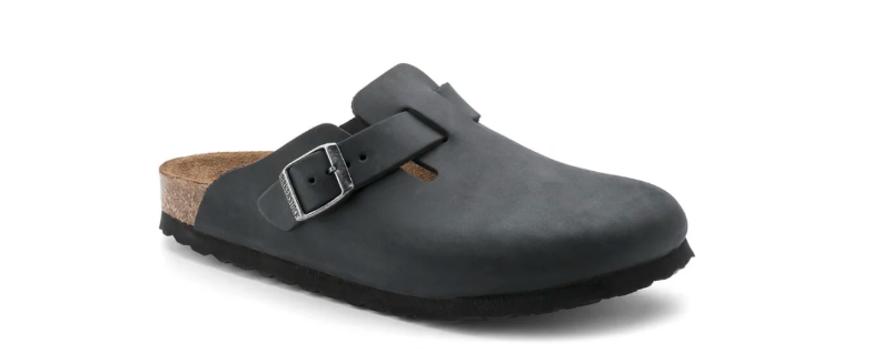 Birkenstock Unisex Boston BS Oiled Leather Clog Sandal - Black