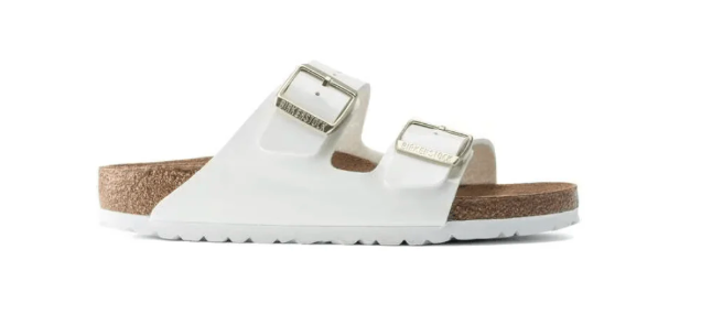 Birkenstock Unisex Arizona Birko Flor Sandals - Patent White