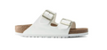 Birkenstock Unisex Arizona Birko Flor Sandals - Patent White