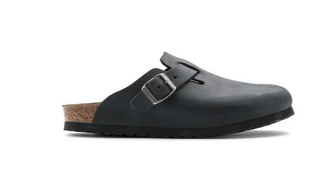 Birkenstock Unisex Boston BS Oiled Leather Clog Sandal - Black