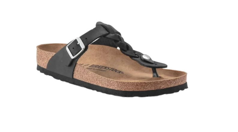 Birkenstock Gizeh Braided - Black Leather Sandals