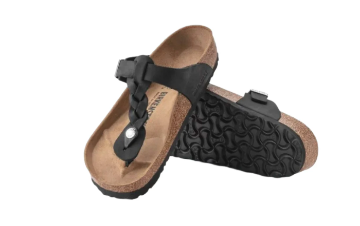 Birkenstock Gizeh Braided - Black Leather Sandals