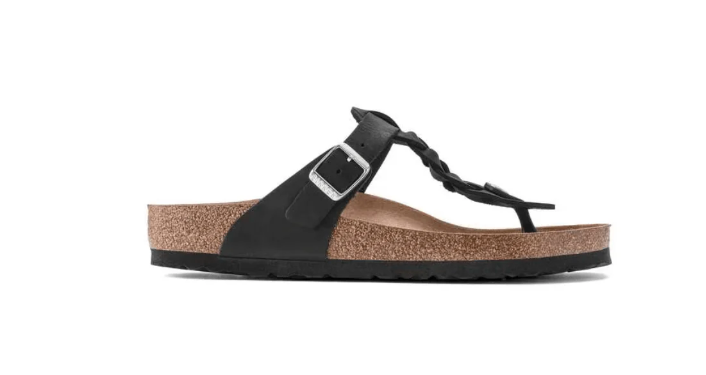 Birkenstock Gizeh Braided - Black Leather Sandals