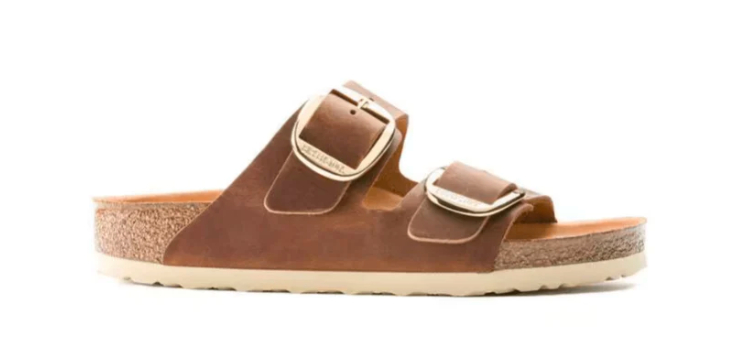 Birkenstock Arizona Big Buckle Sandals - Cognac Oiled Leather - Regular