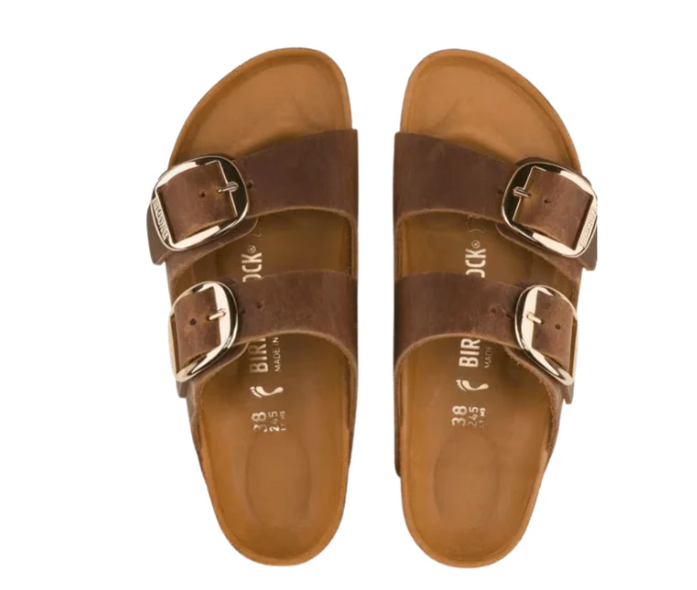 Birkenstock Arizona Big Buckle Sandals - Cognac Oiled Leather - Regular