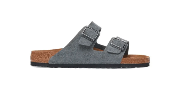 Birkenstock Arizona Soft Footbed Suede Sandal - Basalt Gray 1029790