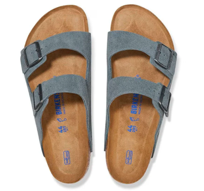 Birkenstock Arizona Soft Footbed Suede Sandal - Basalt Gray 1029790