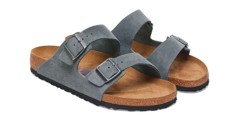 Birkenstock Arizona Soft Footbed Suede Sandal - Basalt Gray 1029790