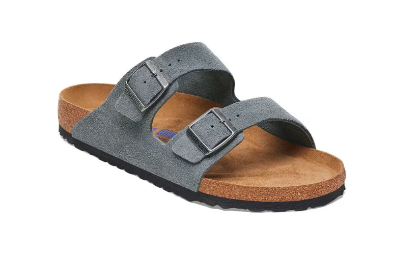 Birkenstock Arizona Soft Footbed Suede Sandal - Basalt Gray 1029790