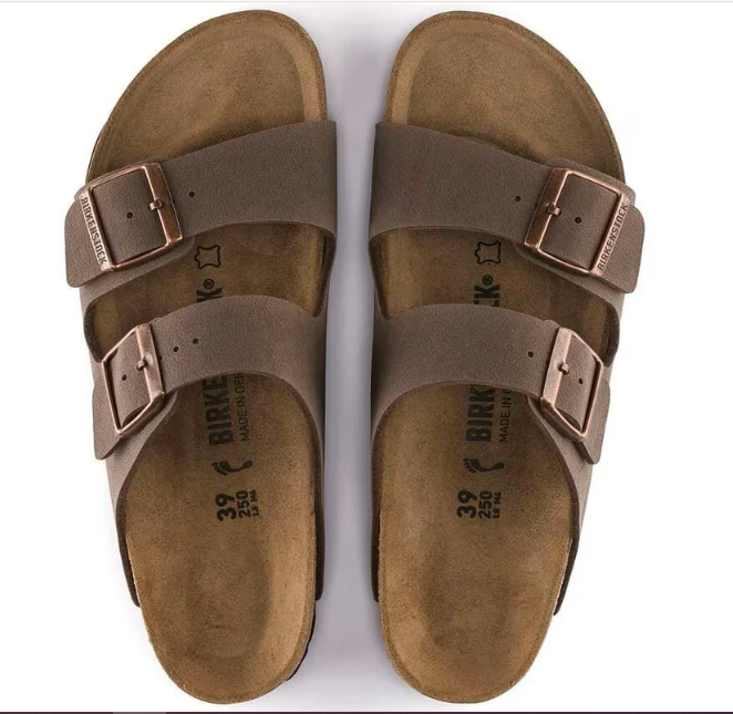 Birkenstock Arizona Birko Flor Leather Unisex Sandal - Mocha