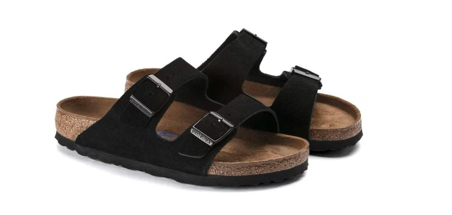 Birkenstock Arizona Soft Footbed Sandal – Black Suede