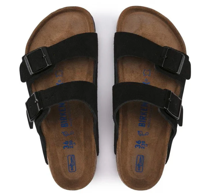 Birkenstock Arizona Soft Footbed Sandal – Black Suede