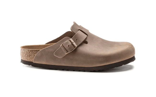 Birkenstock Boston BS Oiled Leather Sandals - Tabacco Brown
