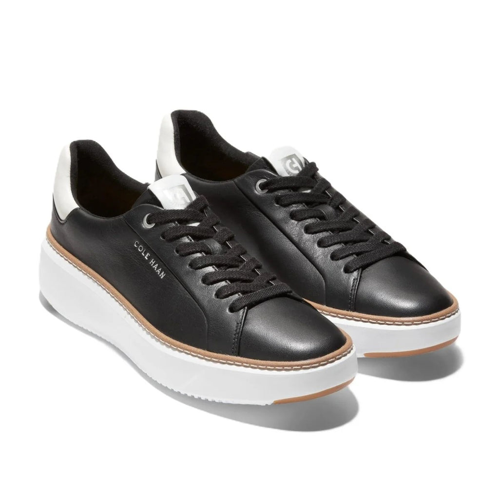 Cole Haan Women's Grandpro Topspin Black / White / Yellow Sneaker