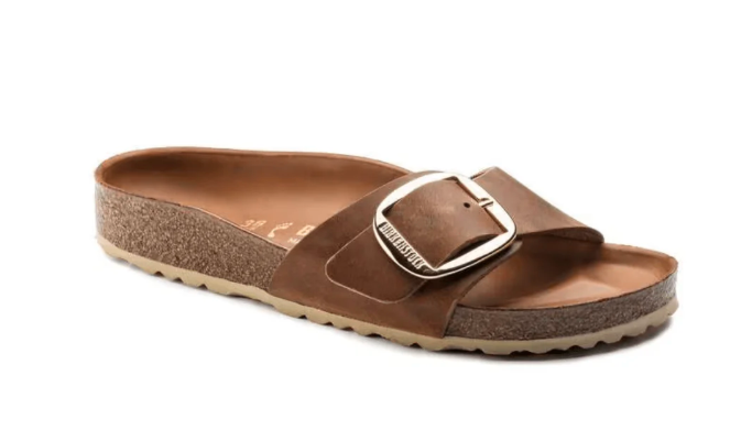 Birkenstock Madrid Big Buckle Sandals – Cognac Oiled Leather (Narrow Fit)