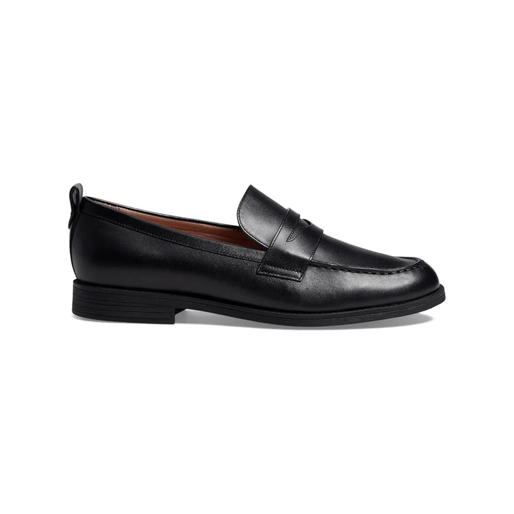 Cole Haan Women's Stassi Penny Loafer Leather Shoes - Black