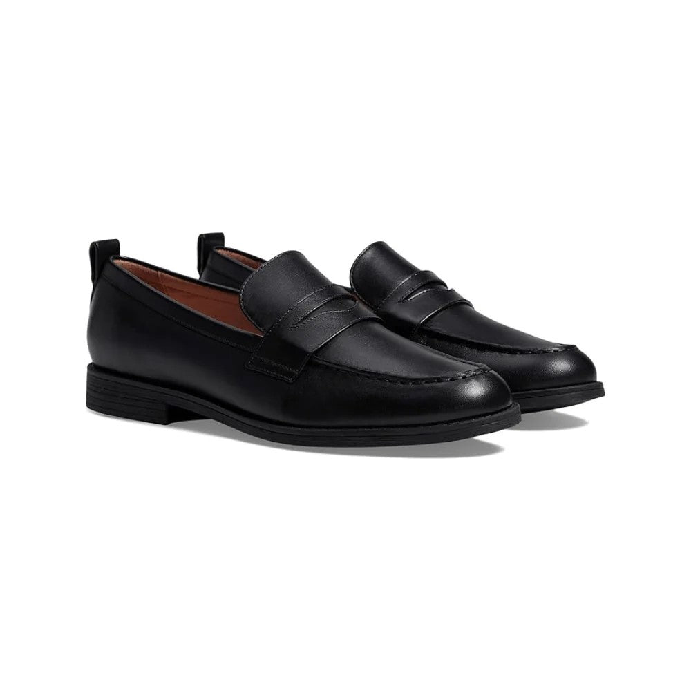 Cole Haan Women's Stassi Penny Loafer Leather Shoes - Black