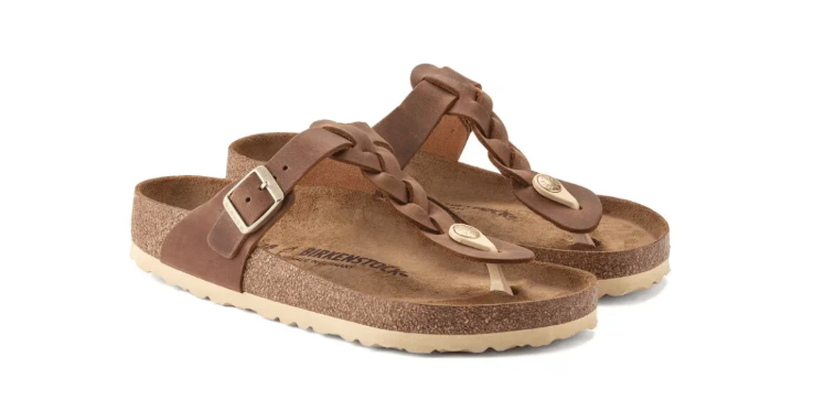 Birkenstock Gizeh Braid Cognac Oil - Leather Unisex Sandal