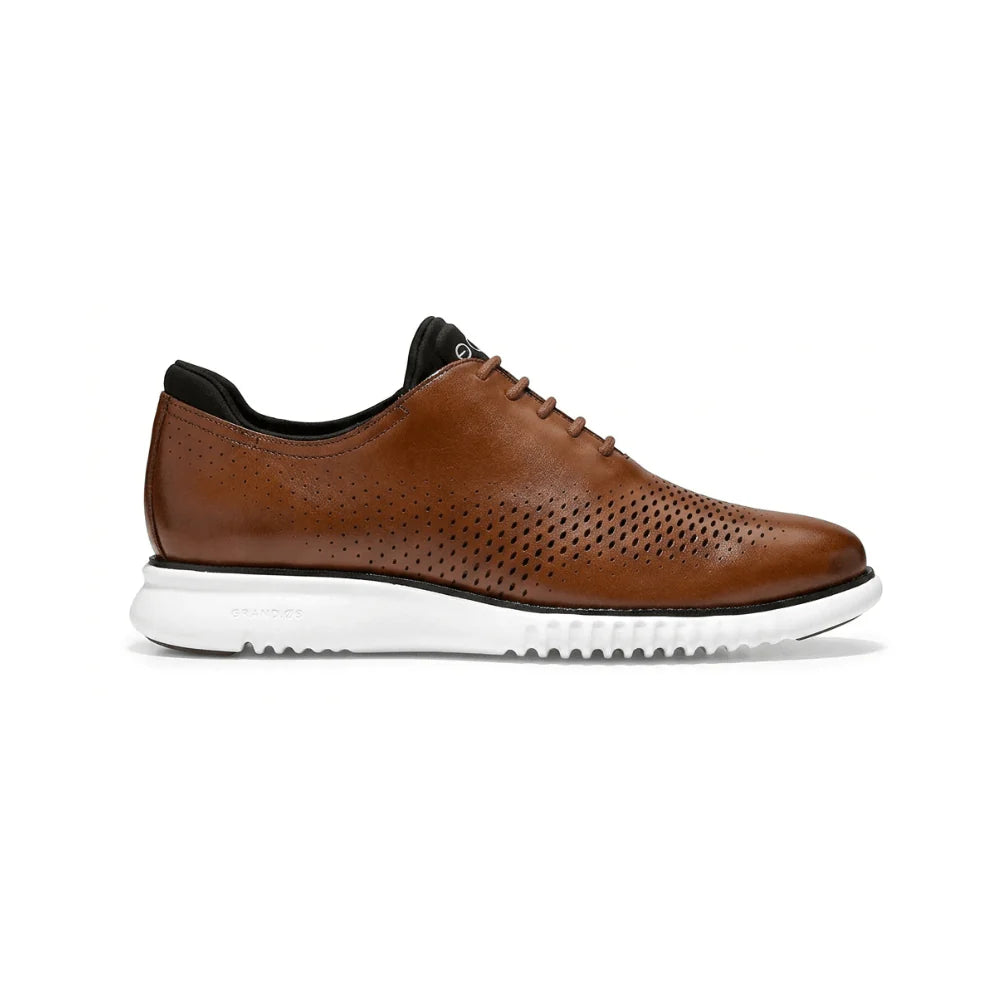 Cole Haan Men's 2. Zerogrand Laser Wing Oxford British Tan-Ivory Shoes