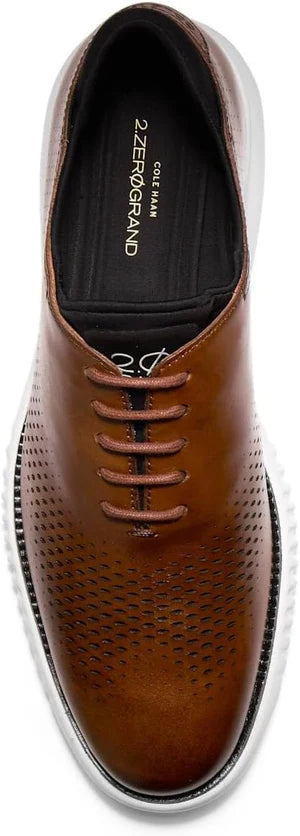 Cole Haan Men's 2. Zerogrand Laser Wing Oxford British Tan-Ivory Shoes