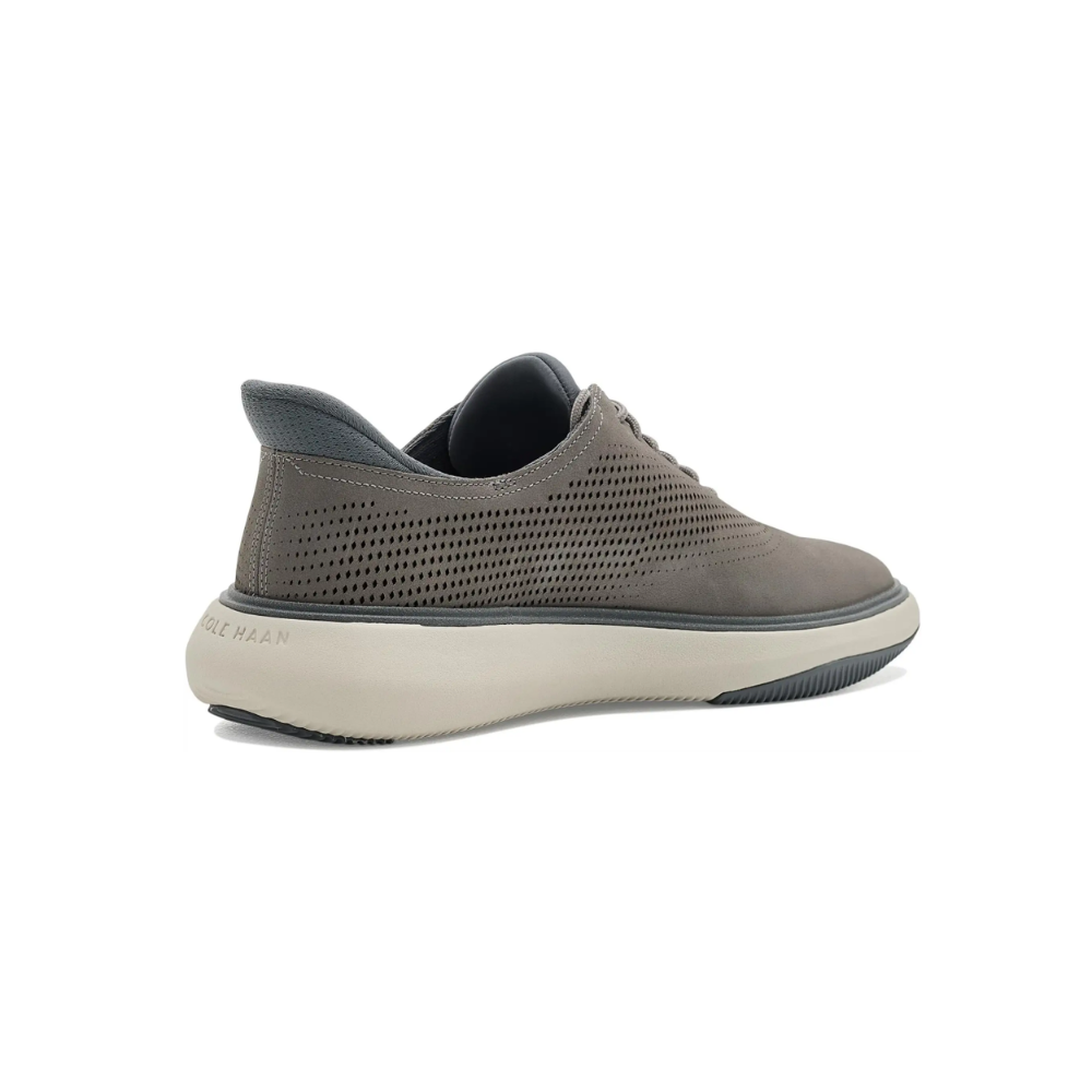 Cole Haan Men’s Grand Phaze Laser Cut Quick-On Oxfords – Steel / Turbulence / Dove Nubuck