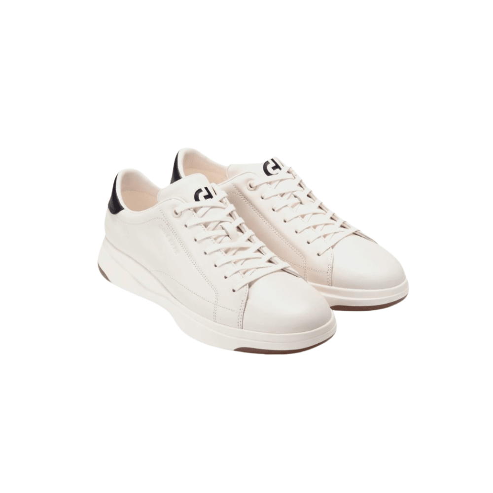 Cole Haan Men's GrandPrø Tennis 2.0 Leather Sneakers - Ivory/Black