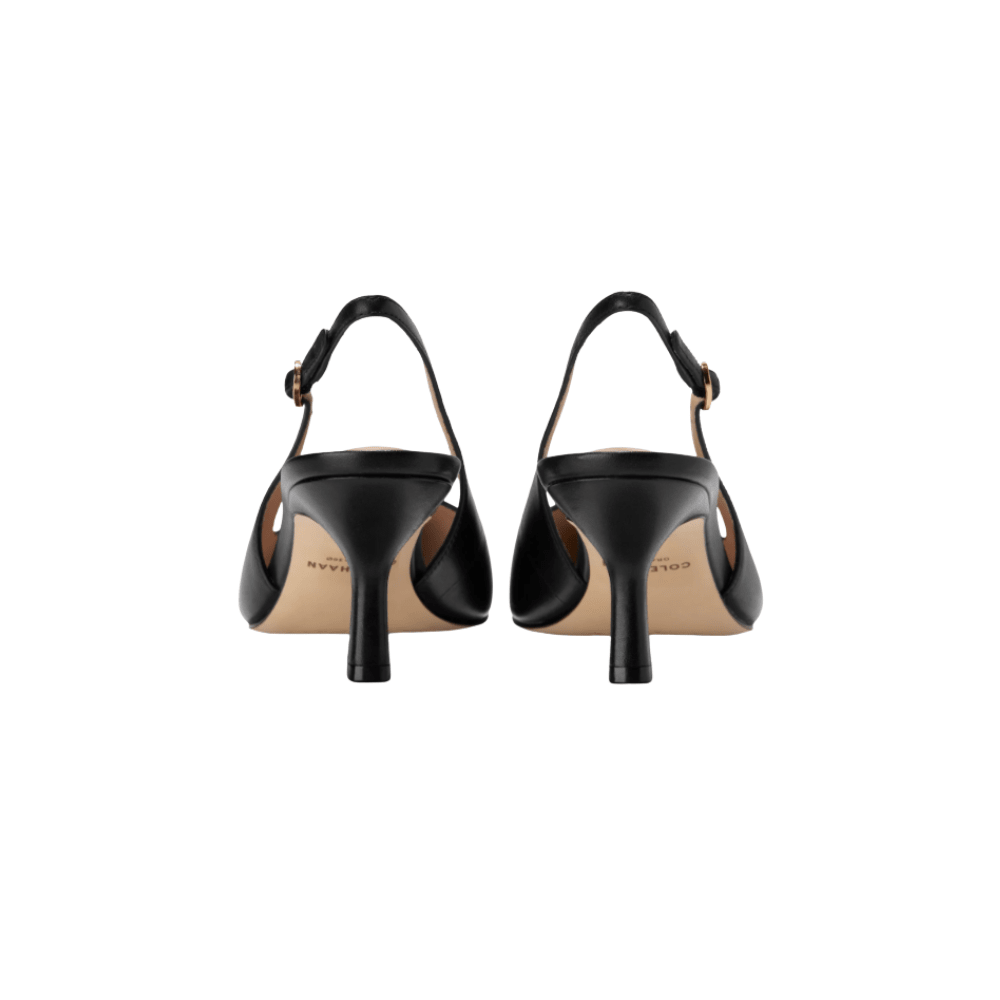 Cole Haan Women’s Hansell Leather Slingback Pumps – Black