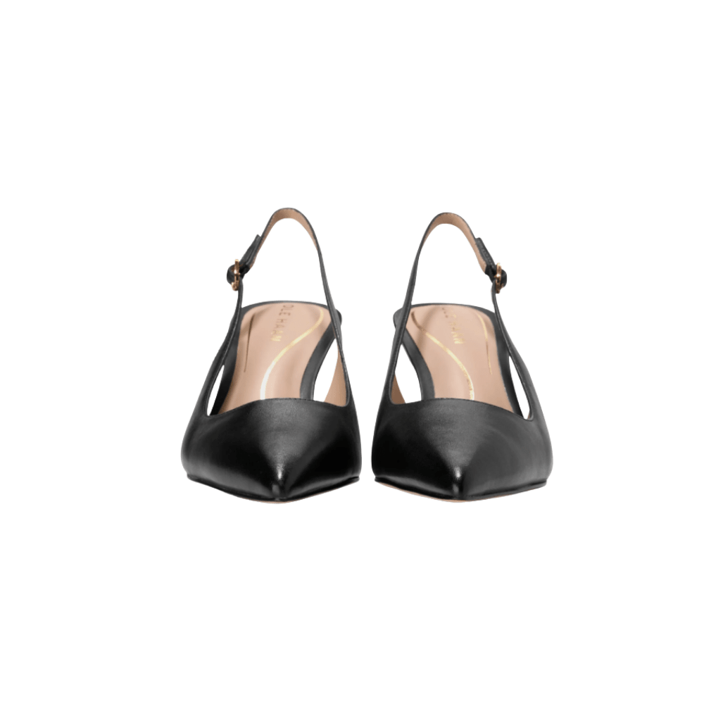 Cole Haan Women’s Hansell Leather Slingback Pumps – Black