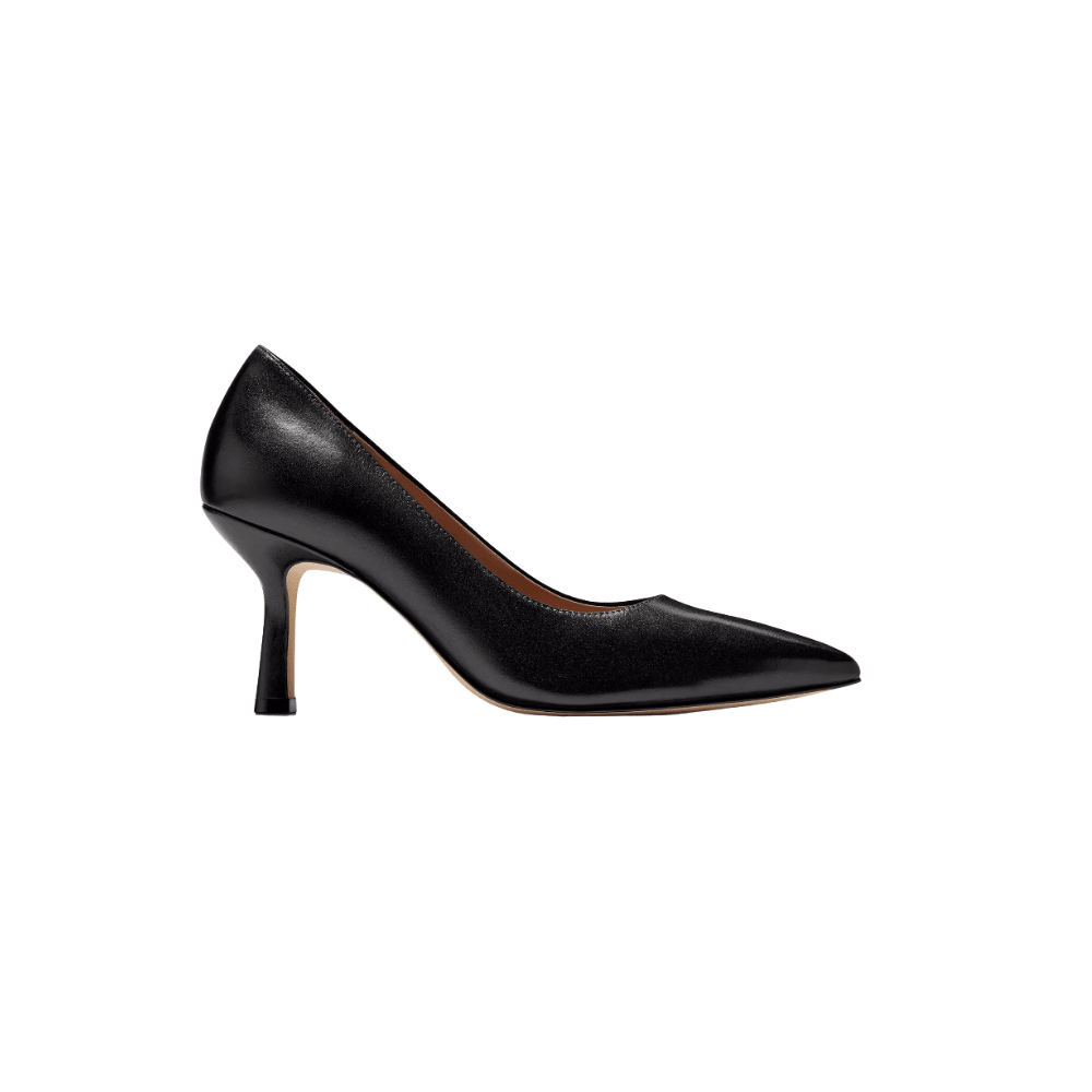 Cole Haan Women's Hansell Pointed Toe Leather Pump - Black Leather