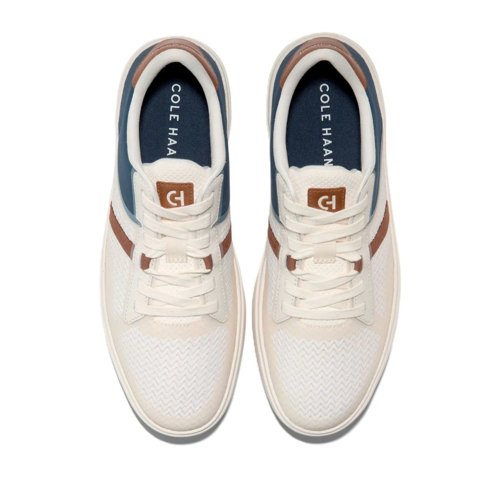 Cole Haan Men's Grand Crosscourt Winner Ivory/ Navy Blazer Sneakers