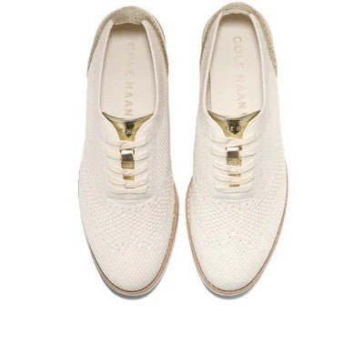Cole Haan Women's Grand City Platform Sneaker Soft Gold Metallic-Ivory