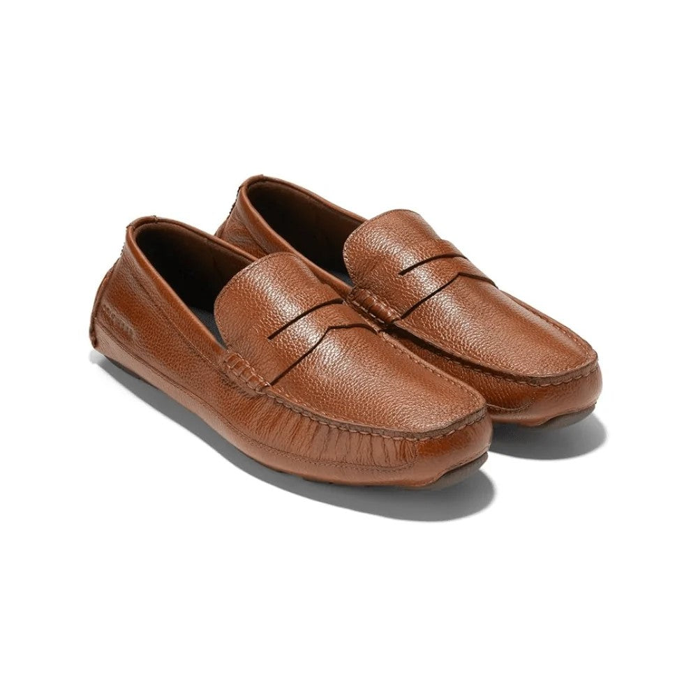 Cole Haan Men's Wyatt Penny Driver, Leather Shoes British Tan/Nicotine