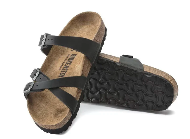 Birkenstock Women's Franca Oiled Leather Sandals – Black