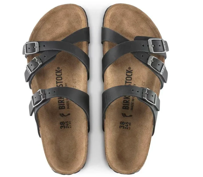 Birkenstock Women's Franca Oiled Leather Sandals – Black