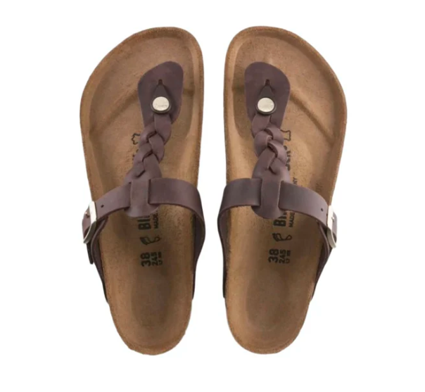 Birkenstock Women's Gizeh Braided - Habana oil Leather Sandals