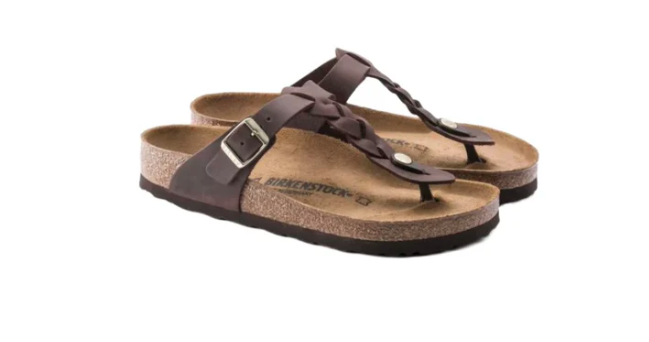 Birkenstock Women's Gizeh Braided - Habana oil Leather Sandals