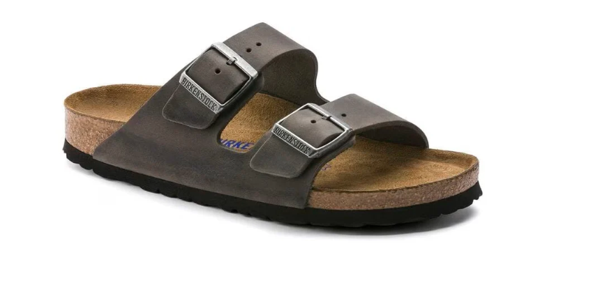Arizona Sandal Iron Oiled Leather with Soft Footbed