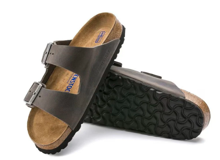 Arizona Sandal Iron Oiled Leather with Soft Footbed