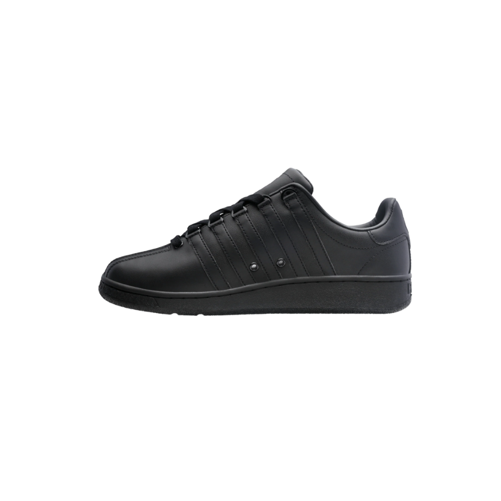 K-Swiss Men’s Classic VN Extra Wide Leather Sneakers – Black/Black