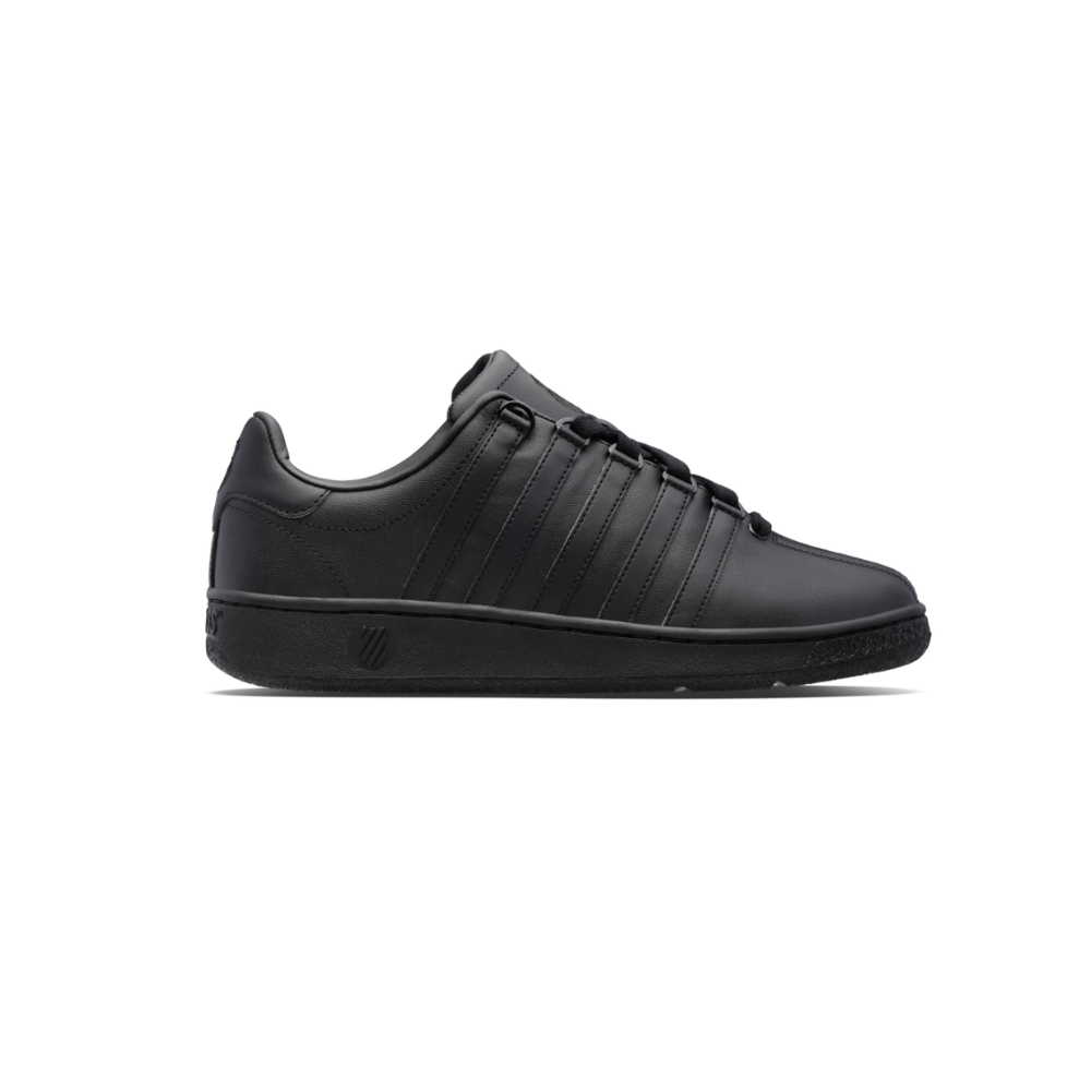 K-Swiss Men’s Classic VN Extra Wide Leather Sneakers – Black/Black