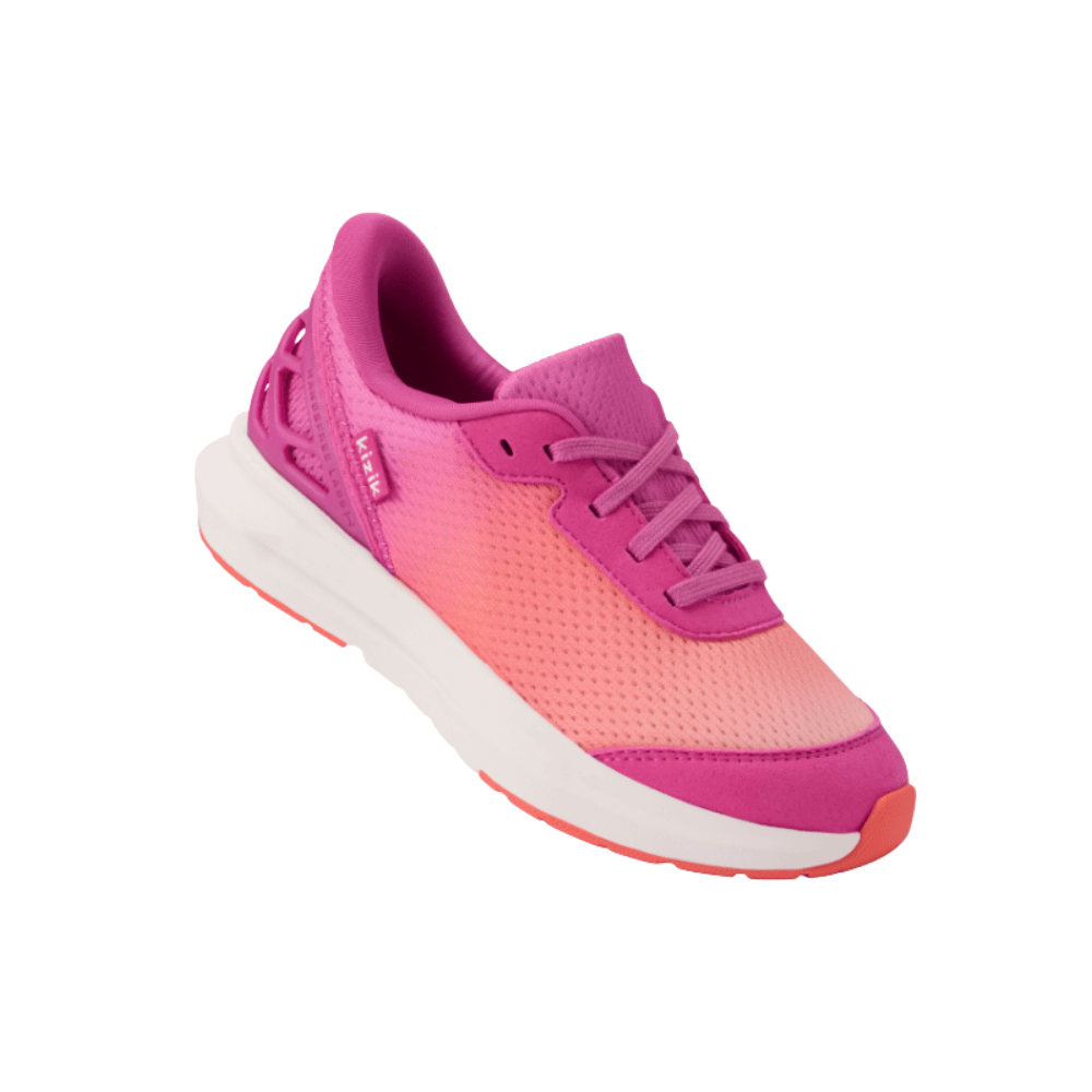 Kizik Kid's Athens 2 Hand's Free Girls Sneaker Fiery Coral/Rose Violet