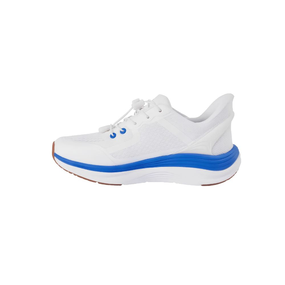 Kizik Men’s London Hands-Free Slip-On Sneakers – Bright White / Supersonic