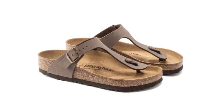 Birkenstock Gizeh – Birkibuc Women's Leather Thong Sandals Mocha 43751