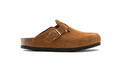 Birkenstock Boston Soft Footbed Unisex Suede Leather Clog Sandals - Mink