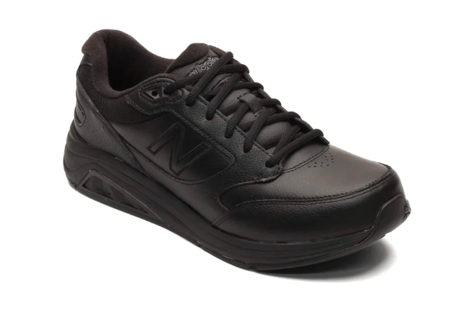 New Balance 928v3 Unisex Leather Cushioned Walking Shoes - Black