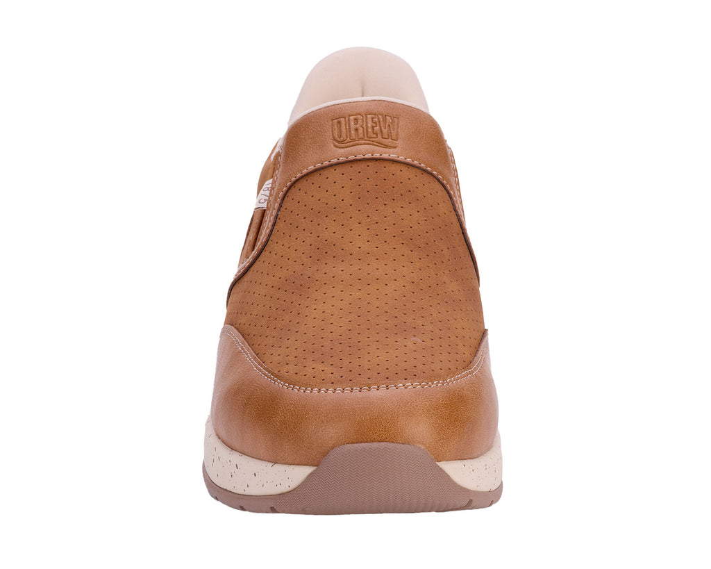 Drew Shoe Caleb Men's Hands-Free Slip-On - Comfort Nubuck Leather Sneaker with Spacious Fit