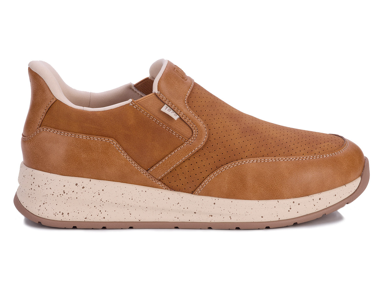 Drew Shoe Caleb Men's Hands-Free Slip-On - Comfort Nubuck Leather Sneaker with Spacious Fit